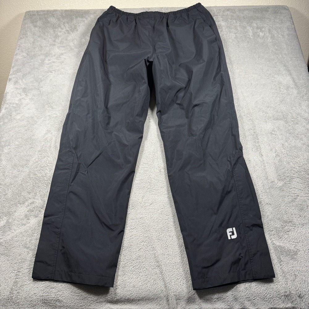 FootJoy DryJoys Pants Mens XL Black Golf Rain Waterproof Windproof Overpants